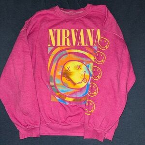 Oversized Colorful Nirvana Crewneck